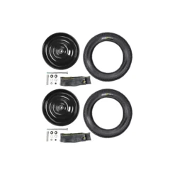 2 Stück 12 1/2 Zoll Laufrad Scheibenrad Radsatz Set Seifenkiste Schwalbe Reifen 50-203 AV Klaufix DDR