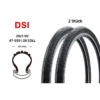 2 Stück 26 Zoll DSI Fahrrad Reifen 50-559 City Bike Stadtrad 26x1.90 Schwarz