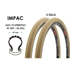 2 Stück 26 Zoll Fahrrad Reifen 26x1.75 Schwalbe Impac Streetpac 47-559 Creme Reflex -Shimano Verkaufsgeschäft 2 stueck 26 zoll fahrrad reifen 26x175 schwalbe impac streetpac 47 559 creme reflex