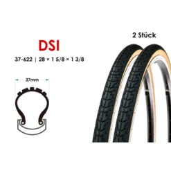 2 Stück 28 Zoll Continental CONTACT Cruiser Fahrrad Reifen 28x2,2 Mantel 55-622 Tire E-25 Schwarz