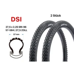 2 Stück DSI Fahrrad Reifen Mountain Bike MTB 27.5x2.25 Schwarz -Shimano Verkaufsgeschäft 2 stueck dsi fahrrad reifen mountain bike mtb 275x225 schwarz