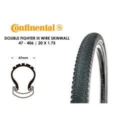 20 Zoll DSI Fahrrad Reifen 20x1.95 BMX Bike 50-406 Schwarz Weiss