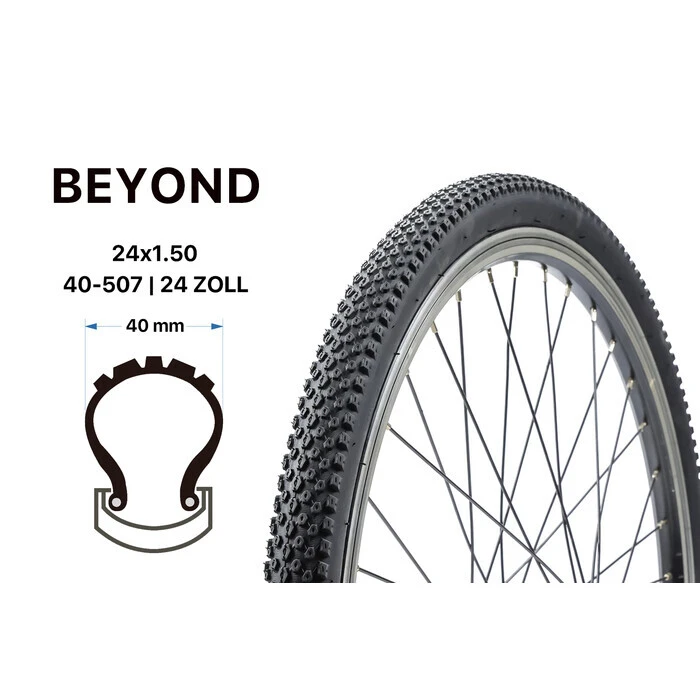 24 Zoll Fahrrad Reifen DSI 24x1.75 City Bike 47-507 Wire Tire Creme 1 24 Zoll Fahrrad Reifen DSI 24x1.75 City Bike 47-507 Wire Tire Creme