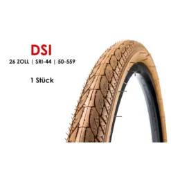 26 Zoll DSI Fahrrad Reifen 26x1.95 City Bike Stadtrad Mantel Decke 50-559 Schwarz