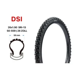 26 Zoll DSI Fahrrad Reifen 50-559 Mountain Bike MTB 26x1.90 Schwarz SRI-13 -Shimano Verkaufsgeschäft 26 zoll dsi fahrrad reifen 50 559 mountain bike mtb 26x190 schwarz sri 13