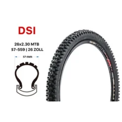 26 Zoll DSI Fahrrad Reifen 58-559 Mountain Bike MTB 26x2.30 Tire Schwarz -Shimano Verkaufsgeschäft 26 zoll dsi fahrrad reifen 58 559 mountain bike mtb 26x230 tire schwarz 1