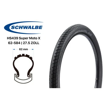 27.5 Zoll Schwalbe Super Moto X 62-584 Fahrrad Reifen 27.5x2.4 Bis 145kg Belastbar 3 27.5 Zoll Schwalbe Super Moto X 62-584 Fahrrad Reifen 27.5x2.4 Bis 145kg Belastbar – Bild 3