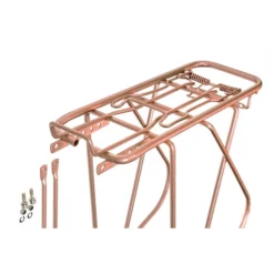 28 Zoll Fahrrad Gepäckträger Hinten Trekking City Bike Federklappe Kupfer B-Ware