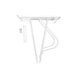 28 Zoll Fahrrad Gepäckträger Trekking City Bike Streben 160mm Lang Federklappe Weiss Matt -Shimano Verkaufsgeschäft 28 zoll fahrrad gepaecktraeger trekking city bike streben 160mm lang federklappe weiss matt