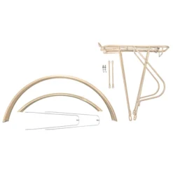 28 Zoll Schutzblech Gepäckträger Set Fahrrad City Trekking Bike Blau Grau