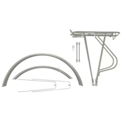 28 Zoll Schutzblech Gepäckträger Set Fahrrad City Trekking Bike Hell Grün