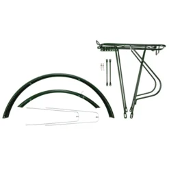 28 Zoll Schutzblech Gepäckträger Set Fahrrad City Trekking Bike Rot