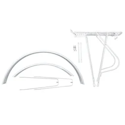 28 Zoll Schutzblech Set Fahrrad City Trekking Bike Überlausfstreben Grau