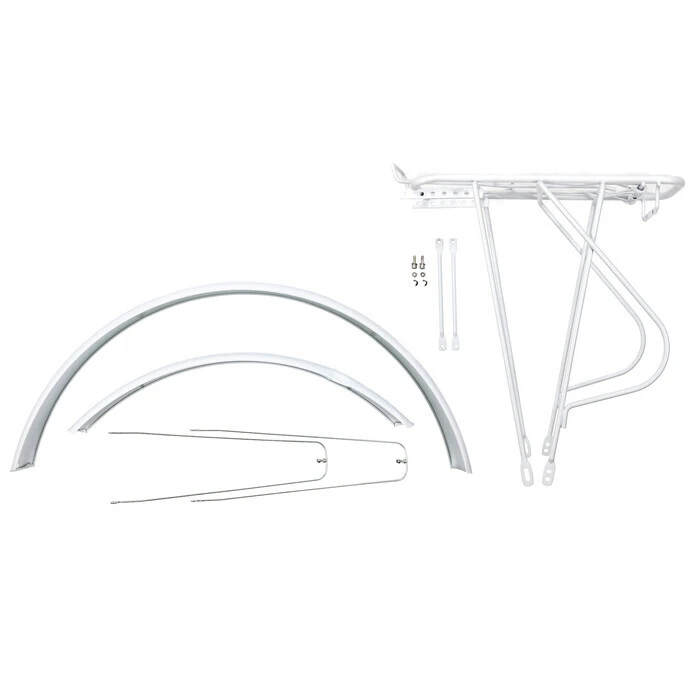 28 Zoll Schutzblech Set Fahrrad City Trekking Bike Überlausfstreben Grau 1 28 Zoll Schutzblech Set Fahrrad City Trekking Bike Überlausfstreben Grau