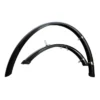 28 Zoll SKS Schutzblechset 44mm Breit Trekking Fahrrad Inkl. Streben 350mm Schwarz Matt