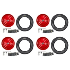 4 Stück 12 1/2 Zoll Laufrad Seifenkisten Scheibenräder Set Schwalbe 50-203 AV Black