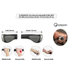 Ergonomische Geformte Fahrrad Lenker Griffe ERGO GRIFF Trekking MTB City Bike Grips
