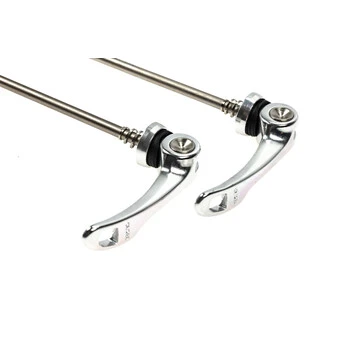 Fahrrad Schnellspanner Set MTB Trekking Laufrad VR M5x100 HR M5x135 Silber Chrom 6 Fahrrad Schnellspanner Set MTB Trekking Laufrad VR M5x100 HR M5x135 Silber Chrom – Bild 6