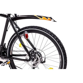 Schutzblechset 26-29 Zoll MTB Fahrrad Schutz Blech Spritzschutz Schwarz Orange V+h 4 Schutzblechset 26-29 Zoll MTB Fahrrad Schutz Blech Spritzschutz Schwarz Orange V+h – Bild 4